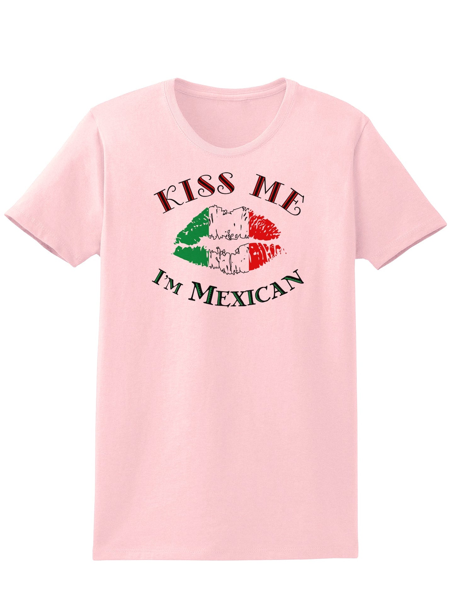 Kiss Me I'm Mexican Womens T-Shirt-Womens T-Shirt-TooLoud-PalePink-X-Small-Davson Sales