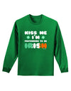 Kiss Me I'm Pretending to Be Irish Adult Long Sleeve Dark T-Shirt by TooLoud-Clothing-TooLoud-Kelly-Green-Small-Davson Sales