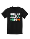 Kiss Me I'm Pretending to Be Irish Childrens Dark T-Shirt by TooLoud-Childrens T-Shirt-TooLoud-Black-X-Small-Davson Sales