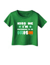 Kiss Me I'm Pretending to Be Irish Infant T-Shirt Dark by TooLoud-Infant T-Shirt-TooLoud-Clover-Green-06-Months-Davson Sales