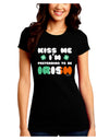 Kiss Me I'm Pretending to Be Irish Juniors Crew Dark T-Shirt by TooLoud-T-Shirts Juniors Tops-TooLoud-Black-Juniors Fitted Small-Davson Sales