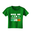 Kiss Me I'm Pretending to Be Irish Toddler T-Shirt Dark by TooLoud-Toddler T-Shirt-TooLoud-Clover-Green-2T-Davson Sales