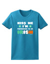 Kiss Me I'm Pretending to Be Irish Womens Dark T-Shirt by TooLoud-Womens T-Shirt-TooLoud-Turquoise-X-Small-Davson Sales