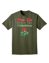 Kiss Me Under the Mistletoe Christmas Adult Dark T-Shirt-Mens T-Shirt-TooLoud-Military-Green-Small-Davson Sales