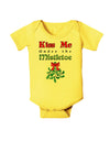 Kiss Me Under the Mistletoe Christmas Baby Romper Bodysuit-Baby Romper-TooLoud-Yellow-06-Months-Davson Sales