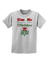 Kiss Me Under the Mistletoe Christmas Childrens T-Shirt-Childrens T-Shirt-TooLoud-AshGray-X-Small-Davson Sales
