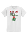 Kiss Me Under the Mistletoe Christmas Childrens T-Shirt-Childrens T-Shirt-TooLoud-White-X-Small-Davson Sales