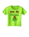 Kiss Me Under the Mistletoe Christmas Toddler T-Shirt-Toddler T-Shirt-TooLoud-Lime-Green-2T-Davson Sales