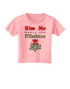 Kiss Me Under the Mistletoe Christmas Toddler T-Shirt-Toddler T-Shirt-TooLoud-Candy-Pink-2T-Davson Sales