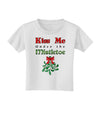 Kiss Me Under the Mistletoe Christmas Toddler T-Shirt-Toddler T-Shirt-TooLoud-White-2T-Davson Sales