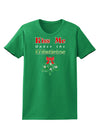 Kiss Me Under the Mistletoe Christmas Womens Dark T-Shirt-TooLoud-Kelly-Green-X-Small-Davson Sales