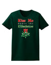 Kiss Me Under the Mistletoe Christmas Womens Dark T-Shirt-TooLoud-Forest-Green-Small-Davson Sales