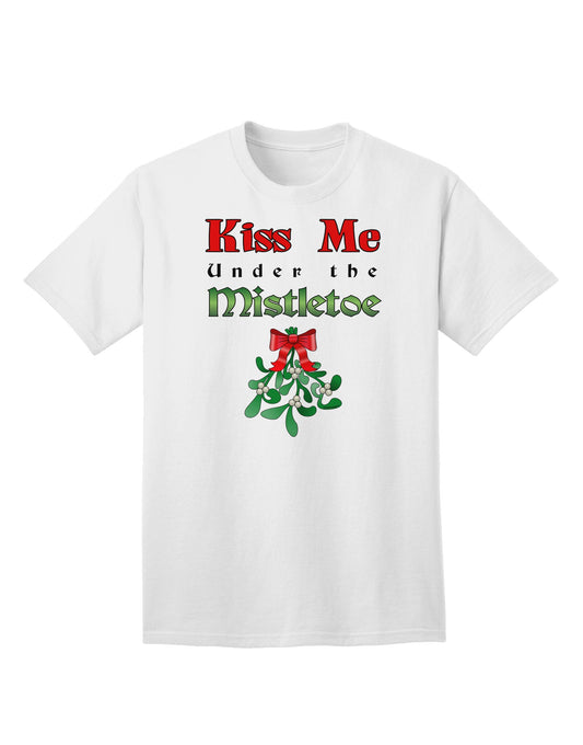 Kiss Me Under the Mistletoe - Premium Christmas Adult T-Shirt for Festive Celebrations-Mens T-shirts-TooLoud-White-Small-Davson Sales
