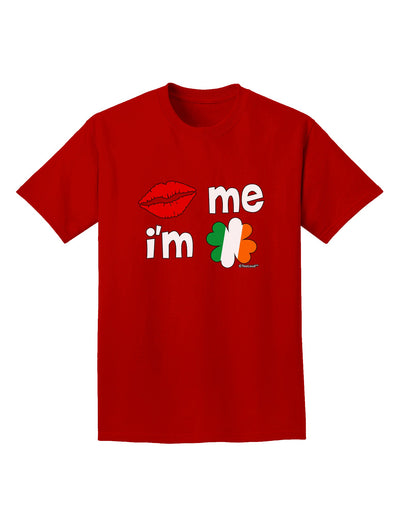 Kiss and Irish Flag Shamrock - Kiss Me I'm Irish Adult Dark T-Shirt by TooLoud-Mens T-Shirt-TooLoud-Red-Small-Davson Sales