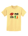 Kiss and Irish Flag Shamrock - Kiss Me I'm Irish Childrens T-Shirt by TooLoud-Childrens T-Shirt-TooLoud-Daffodil-Yellow-X-Small-Davson Sales