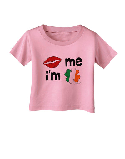 Kiss and Irish Flag Shamrock - Kiss Me I'm Irish Infant T-Shirt by TooLoud-Infant T-Shirt-TooLoud-Candy-Pink-06-Months-Davson Sales