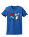 Kiss and Irish Flag Shamrock - Kiss Me I'm Irish Womens Dark T-Shirt by TooLoud-Womens T-Shirt-TooLoud-Royal-Blue-X-Small-Davson Sales