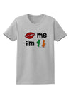 Kiss and Irish Flag Shamrock - Kiss Me I'm Irish Womens T-Shirt by TooLoud-Womens T-Shirt-TooLoud-AshGray-X-Small-Davson Sales