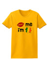 Kiss and Irish Flag Shamrock - Kiss Me I'm Irish Womens T-Shirt by TooLoud-Womens T-Shirt-TooLoud-Gold-X-Small-Davson Sales