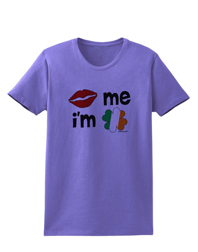 Kiss and Irish Flag Shamrock - Kiss Me I'm Irish Womens T-Shirt by TooLoud-Womens T-Shirt-TooLoud-Violet-X-Small-Davson Sales