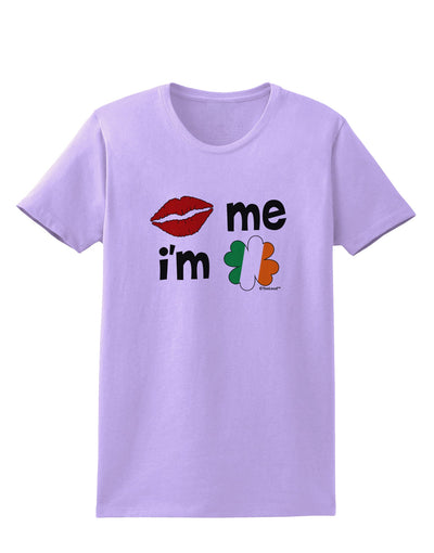 Kiss and Irish Flag Shamrock - Kiss Me I'm Irish Womens T-Shirt by TooLoud-Womens T-Shirt-TooLoud-Lavender-X-Small-Davson Sales