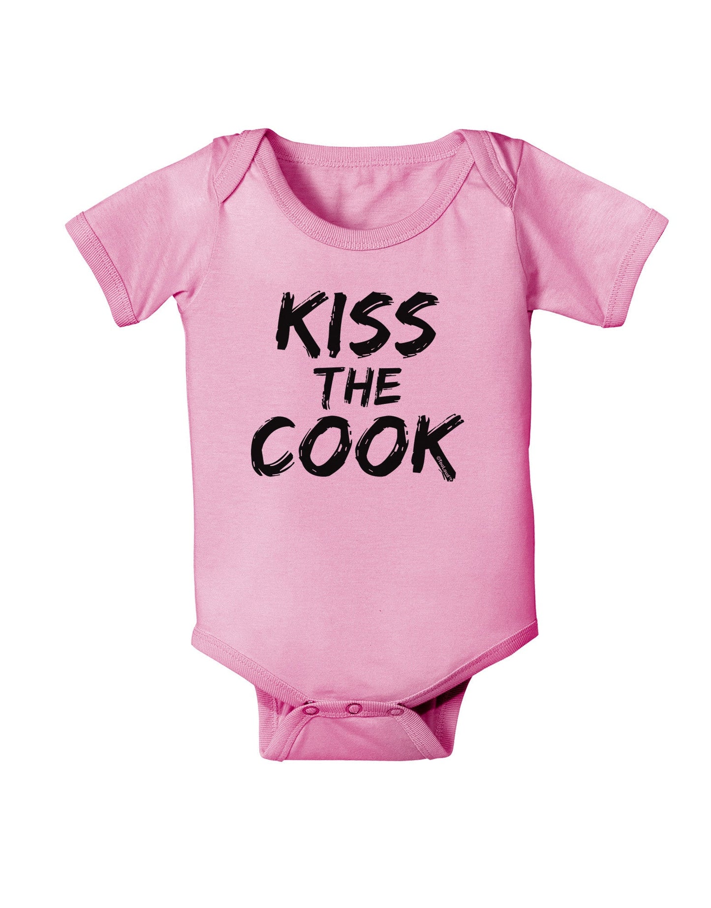 Kiss the Cook Grill Master 2 - Text Baby Romper Bodysuit-Baby Romper-TooLoud-Light-Pink-06-Months-Davson Sales