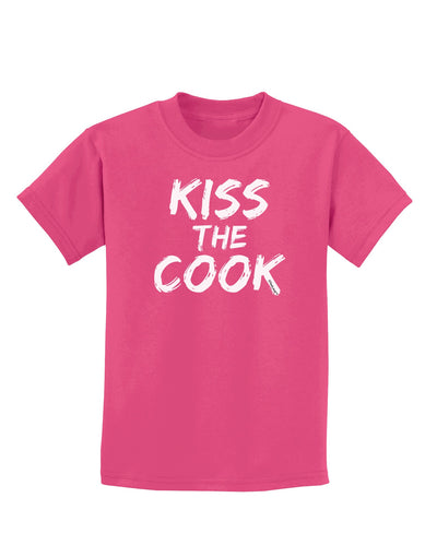 Kiss the Cook Grill Master 2 - Text Childrens Dark T-Shirt-Childrens T-Shirt-TooLoud-Sangria-X-Small-Davson Sales