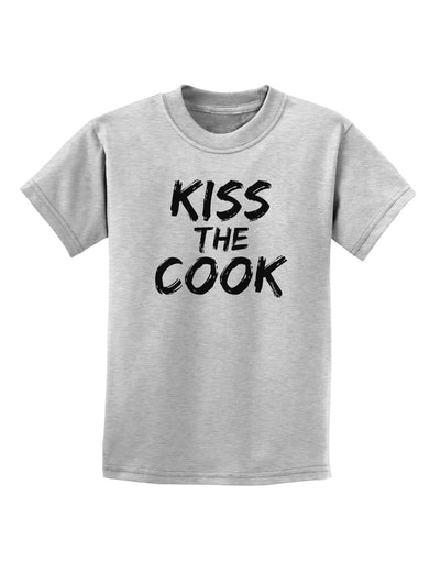 Kiss the Cook Grill Master 2 - Text Childrens T-Shirt-Childrens T-Shirt-TooLoud-AshGray-X-Small-Davson Sales