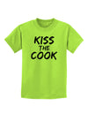 Kiss the Cook Grill Master 2 - Text Childrens T-Shirt-Childrens T-Shirt-TooLoud-Lime-Green-X-Small-Davson Sales