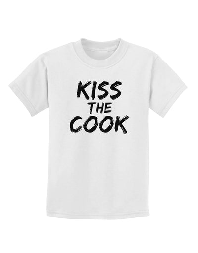 Kiss the Cook Grill Master 2 - Text Childrens T-Shirt-Childrens T-Shirt-TooLoud-White-X-Small-Davson Sales