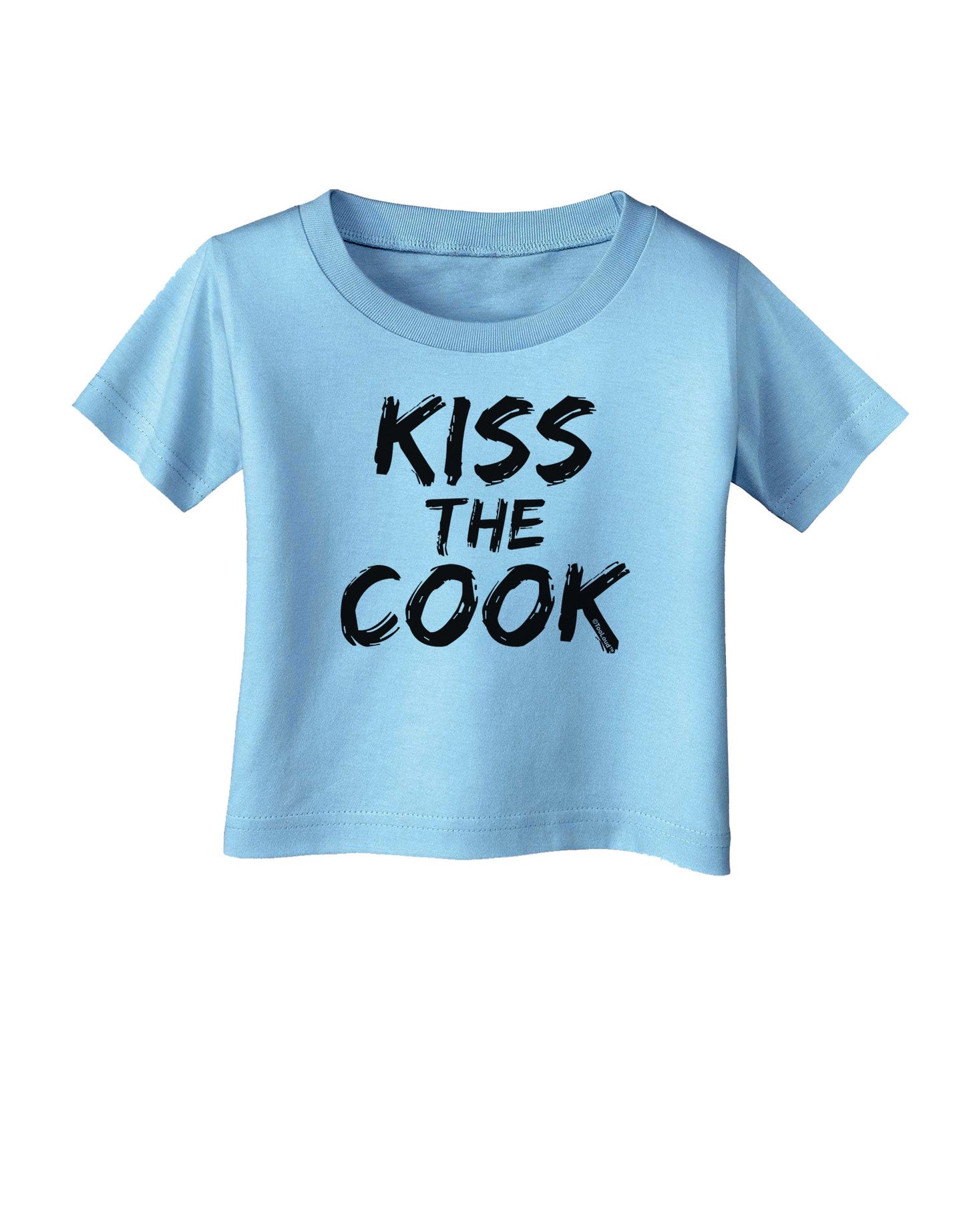 Kiss the Cook Grill Master 2 - Text Infant T-Shirt-Infant T-Shirt-TooLoud-Aquatic-Blue-06-Months-Davson Sales