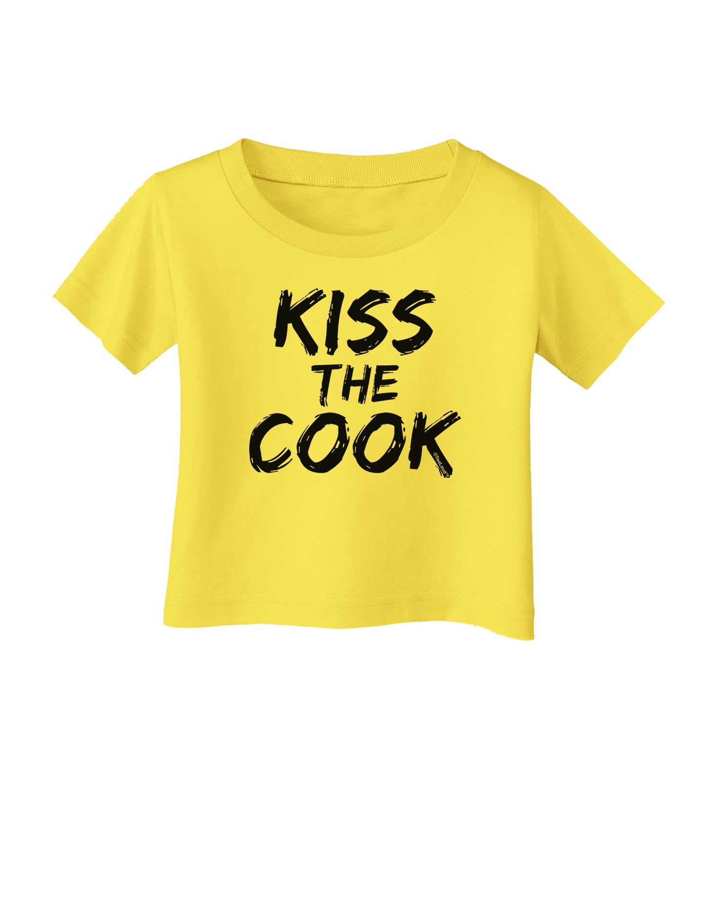 Kiss the Cook Grill Master 2 - Text Infant T-Shirt-Infant T-Shirt-TooLoud-Yellow-06-Months-Davson Sales