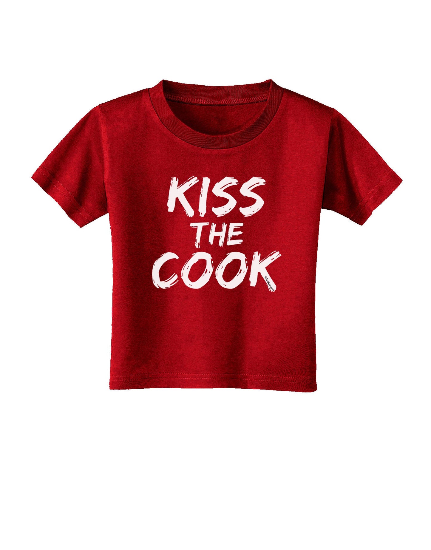 Kiss the Cook Grill Master 2 - Text Toddler T-Shirt Dark-Toddler T-Shirt-TooLoud-Red-2T-Davson Sales