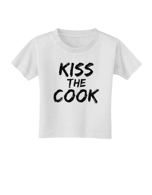 Kiss the Cook Grill Master 2 - Text Toddler T-Shirt-Toddler T-Shirt-TooLoud-White-2T-Davson Sales