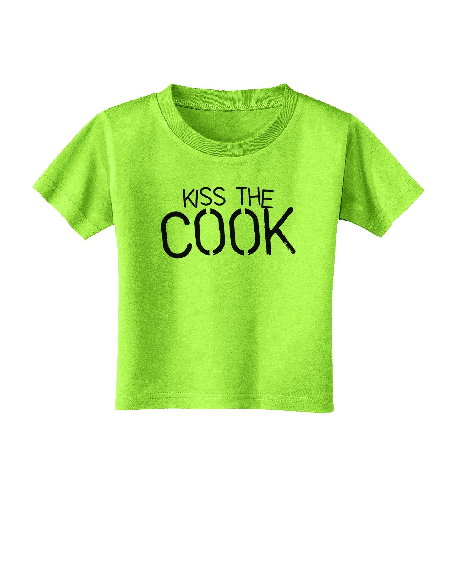 Kiss the Cook Grill Master - Text Toddler T-Shirt-Toddler T-Shirt-TooLoud-Lime-Green-2T-Davson Sales