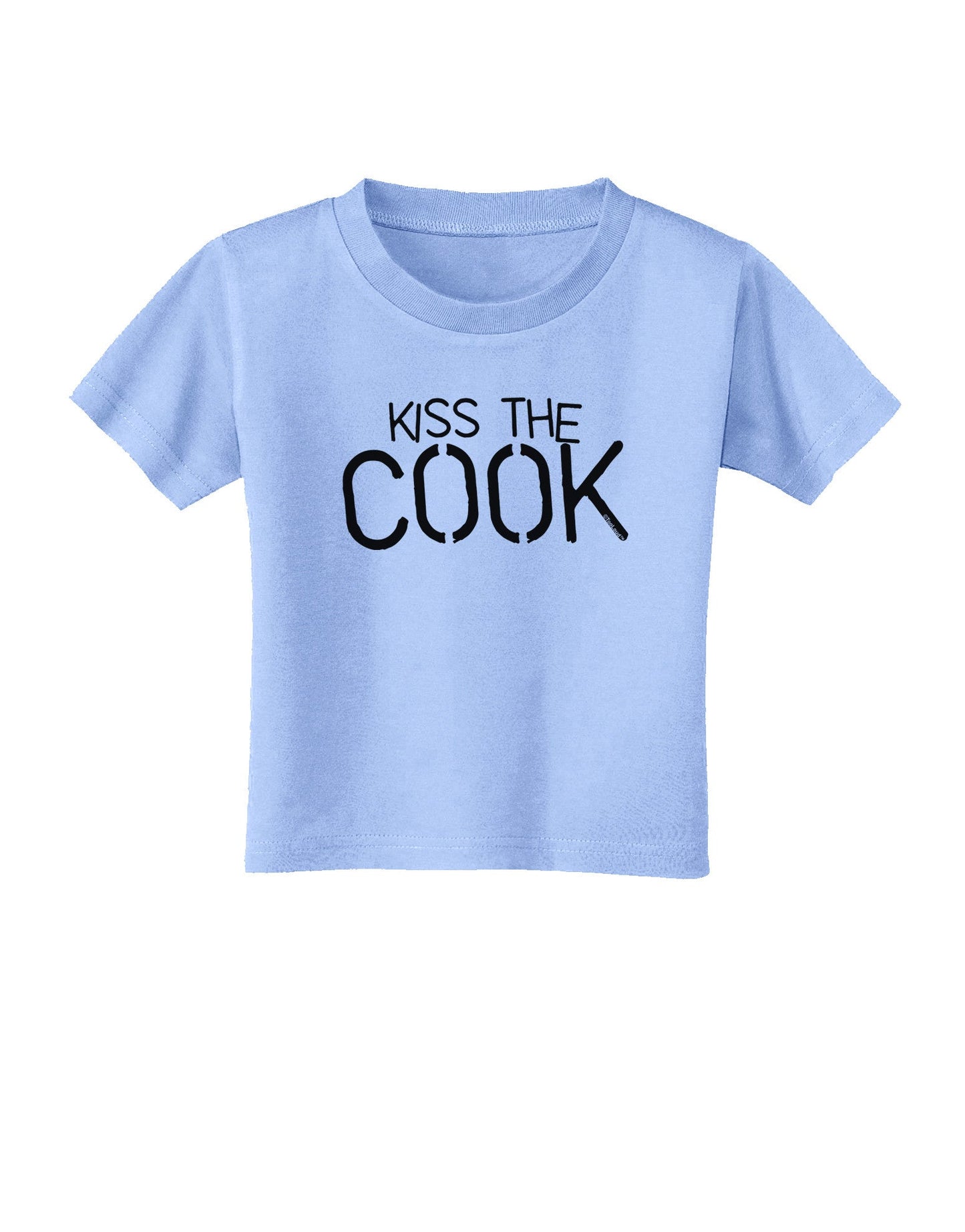 Kiss the Cook Grill Master - Text Toddler T-Shirt-Toddler T-Shirt-TooLoud-Aquatic-Blue-2T-Davson Sales