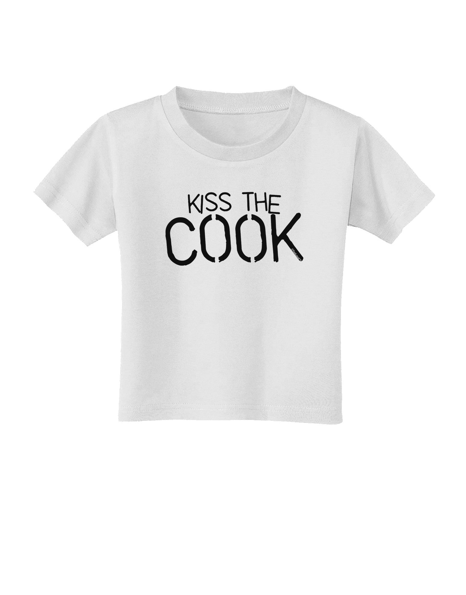 Kiss the Cook Grill Master - Text Toddler T-Shirt-Toddler T-Shirt-TooLoud-White-2T-Davson Sales