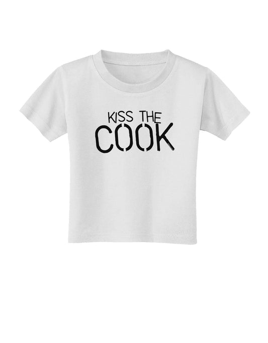 Kiss the Cook Grill Master - Text Toddler T-Shirt-Toddler T-Shirt-TooLoud-White-2T-Davson Sales