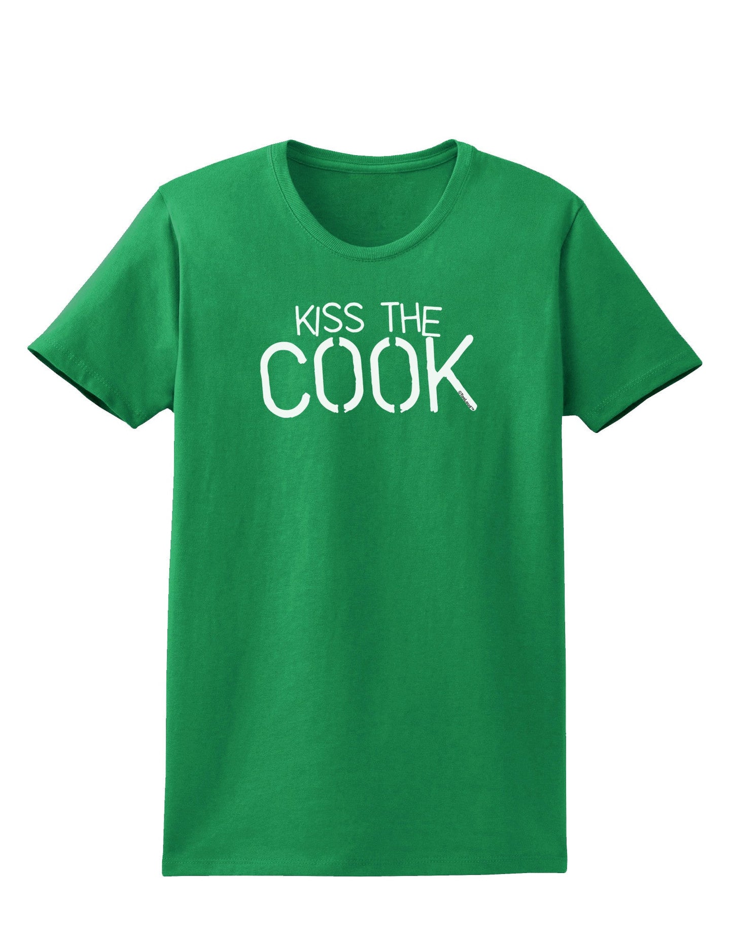 Kiss the Cook Grill Master - Text Womens Dark T-Shirt-Womens T-Shirt-TooLoud-Kelly-Green-X-Small-Davson Sales