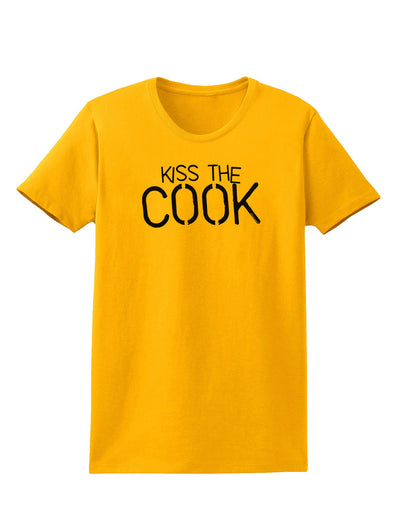 Kiss the Cook Grill Master - Text Womens T-Shirt-Womens T-Shirt-TooLoud-Gold-X-Small-Davson Sales