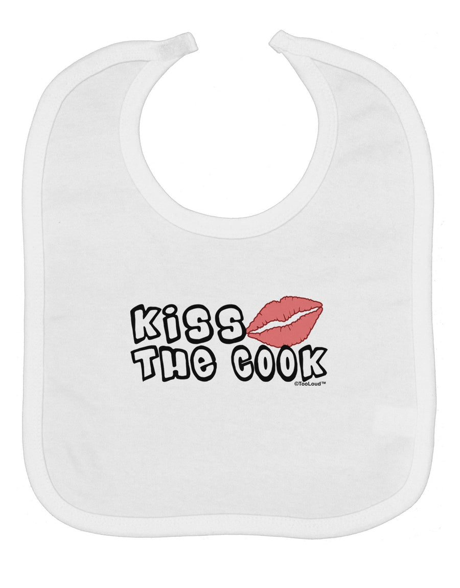 Kiss the Cook With Lips Baby Bib by TooLoud