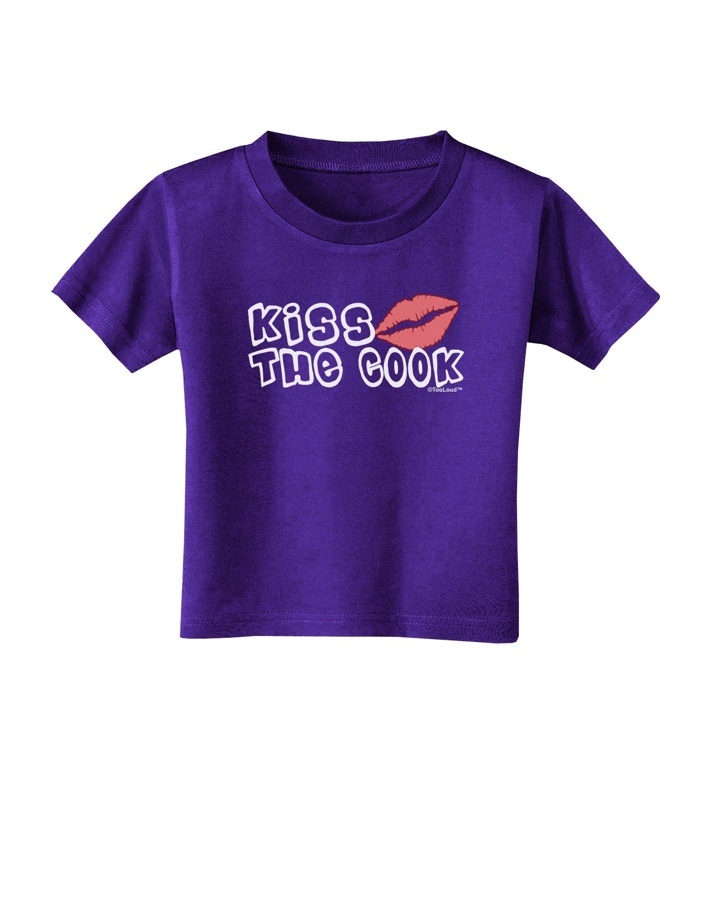 Kiss the Cook With Lips Toddler T-Shirt Dark by TooLoud-Toddler T-Shirt-TooLoud-Purple-2T-Davson Sales