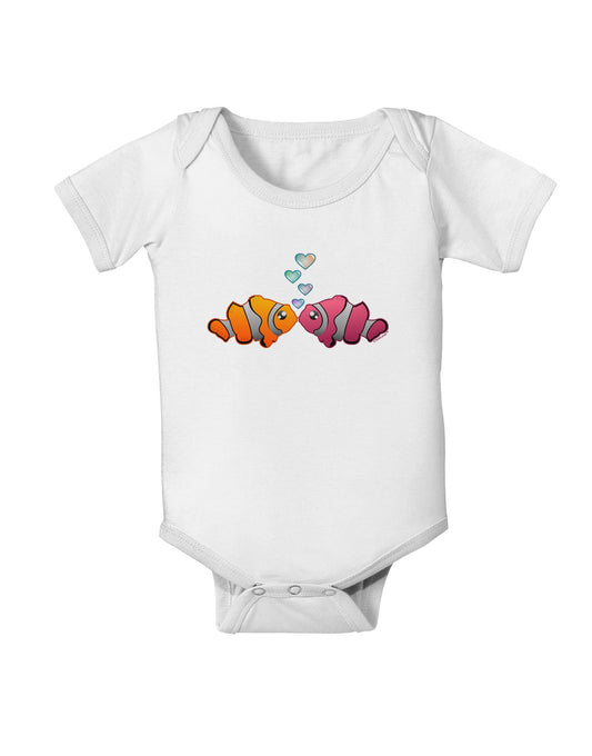 Kissy Clownfish Baby Romper Bodysuit-Baby Romper-TooLoud-White-06-Months-Davson Sales