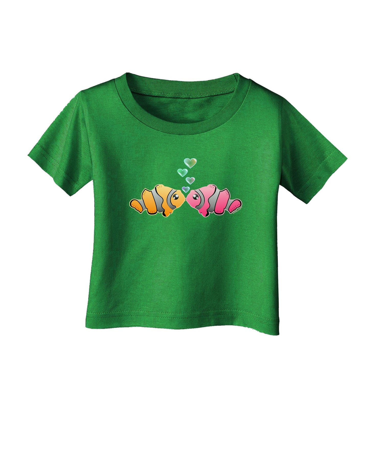 Kissy Clownfish Infant T-Shirt Dark-Infant T-Shirt-TooLoud-Clover-Green-06-Months-Davson Sales