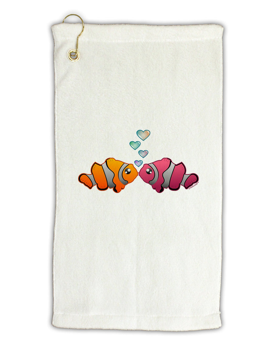 Kissy Clownfish Micro Terry Gromet Golf Towel 16 x 25 inch-Golf Towel-TooLoud-White-Davson Sales