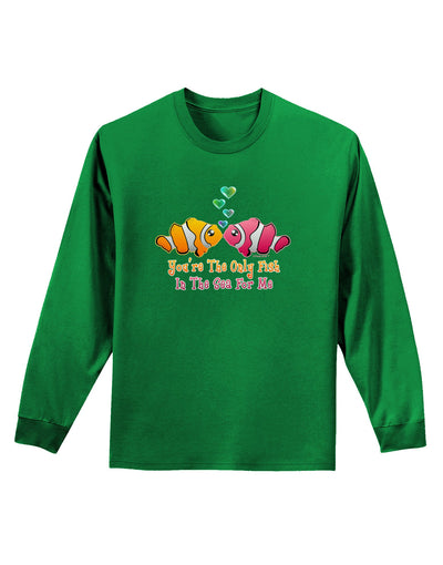 Kissy Clownfish Only Fish In The Sea Adult Long Sleeve Dark T-Shirt-TooLoud-Kelly-Green-Small-Davson Sales