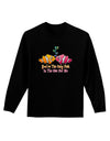 Kissy Clownfish Only Fish In The Sea Adult Long Sleeve Dark T-Shirt-TooLoud-Black-Small-Davson Sales