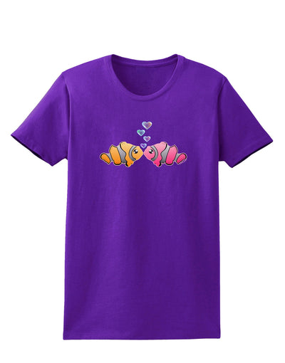 Kissy Clownfish Womens Dark T-Shirt-Womens T-Shirt-TooLoud-Purple-X-Small-Davson Sales