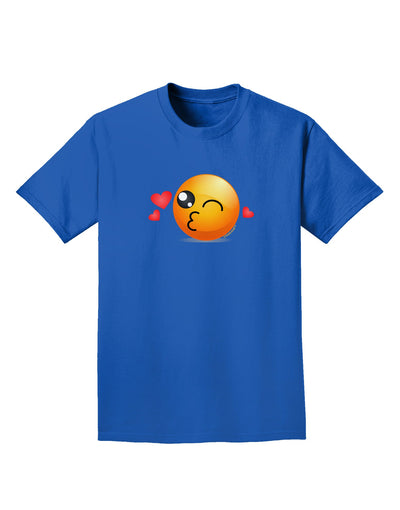 Kissy Face Emoji Adult Dark T-Shirt-Mens T-Shirt-TooLoud-Royal-Blue-Small-Davson Sales