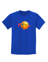 Kissy Face Emoji Childrens Dark T-Shirt-Childrens T-Shirt-TooLoud-Royal-Blue-X-Small-Davson Sales